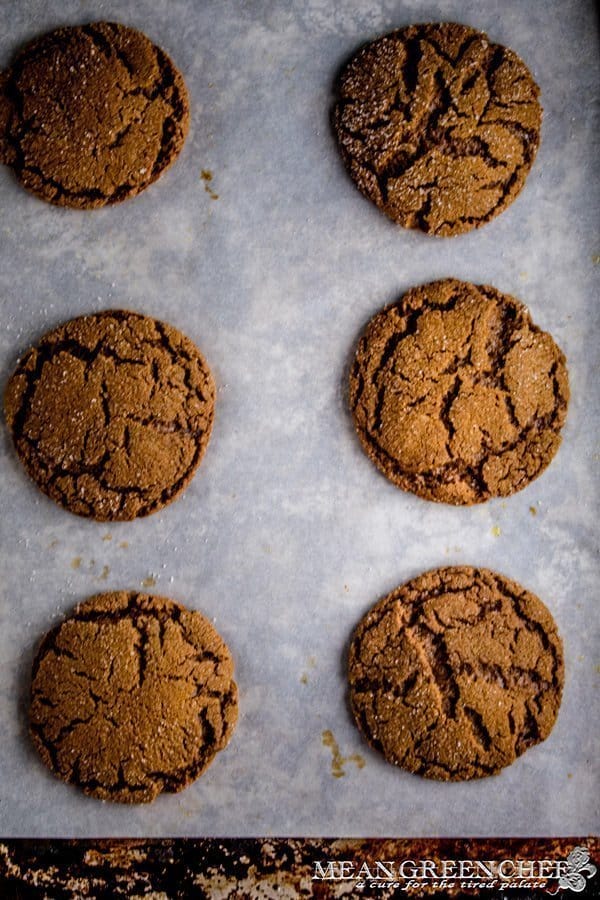 Best Ever Molasses Cookies on a sheet pan