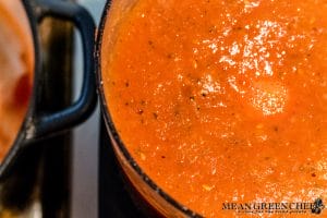 Ingredients that have been run through the food processor for Restaurant Style Salsa.