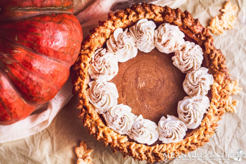 Punch of Pumpkin Pie decorated with whipped cream and cinnamon.